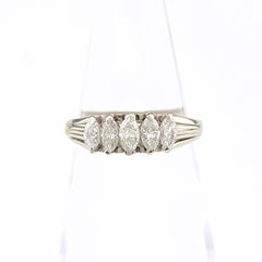 メレダイヤ デザインリング プラチナ 指輪 リング 8号 Pt900 ダイヤモンド レディース 【中古】nbjwl