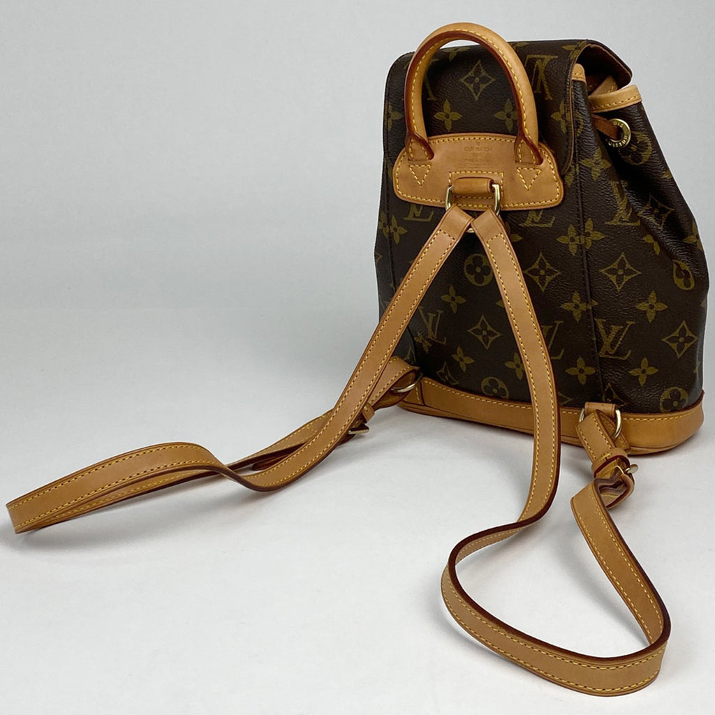 ルイ・ヴィトン モンスリ MM バックパック デイパック リュック モノグラム ブラウン M51136 レディース 【中古】brbag