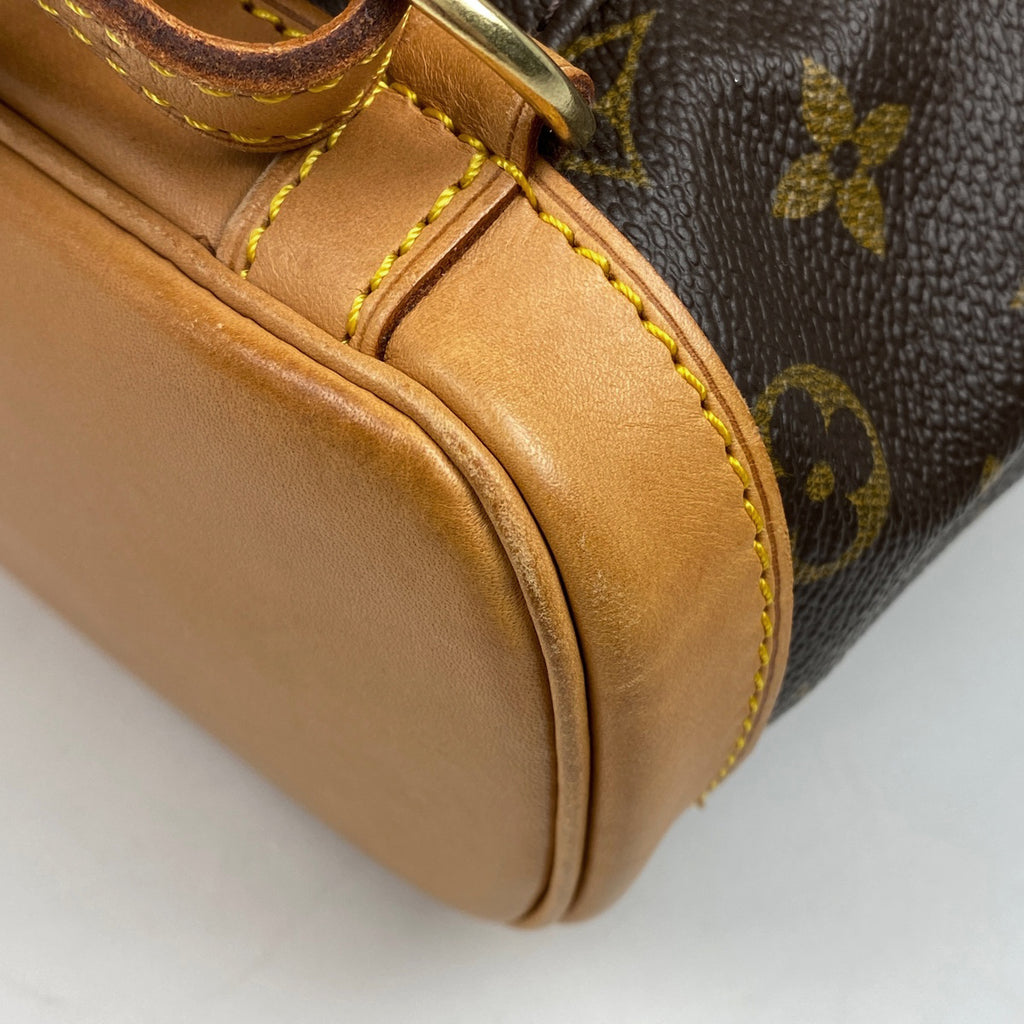 ルイ・ヴィトン モンスリ MM バックパック デイパック リュック モノグラム ブラウン M51136 レディース 【中古】brbag