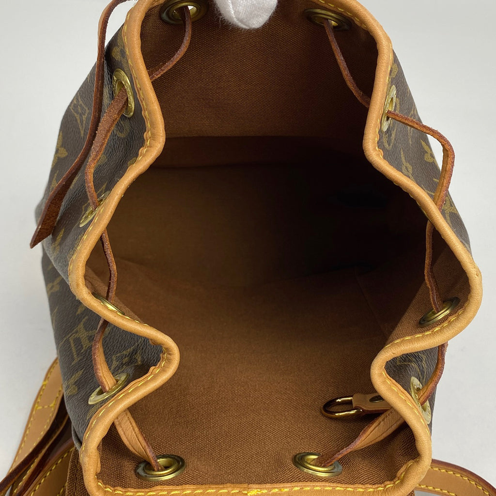ルイ・ヴィトン モンスリ MM バックパック デイパック リュック モノグラム ブラウン M51136 レディース 【中古】brbag