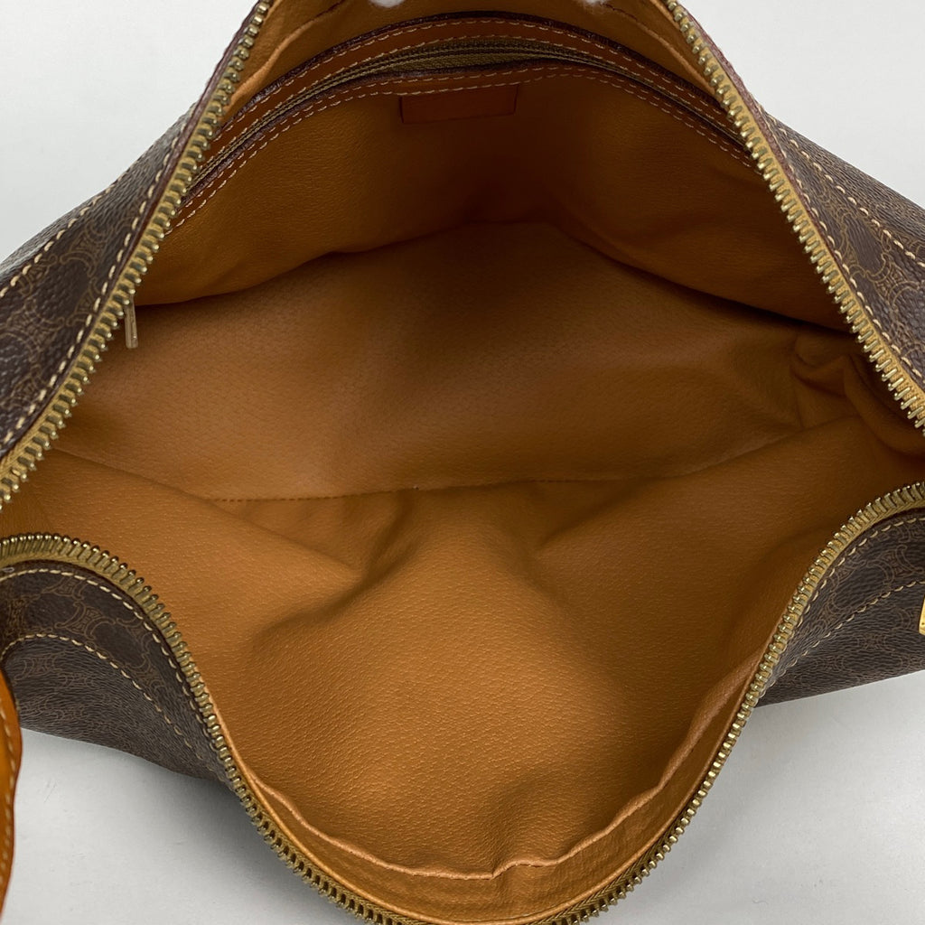 セリーヌ マカダム柄 ショルダーバッグ ワンショルダー サークルロゴ ショルダーバッグ コーティングキャンバス ブラウン レディース 【中古】brbag