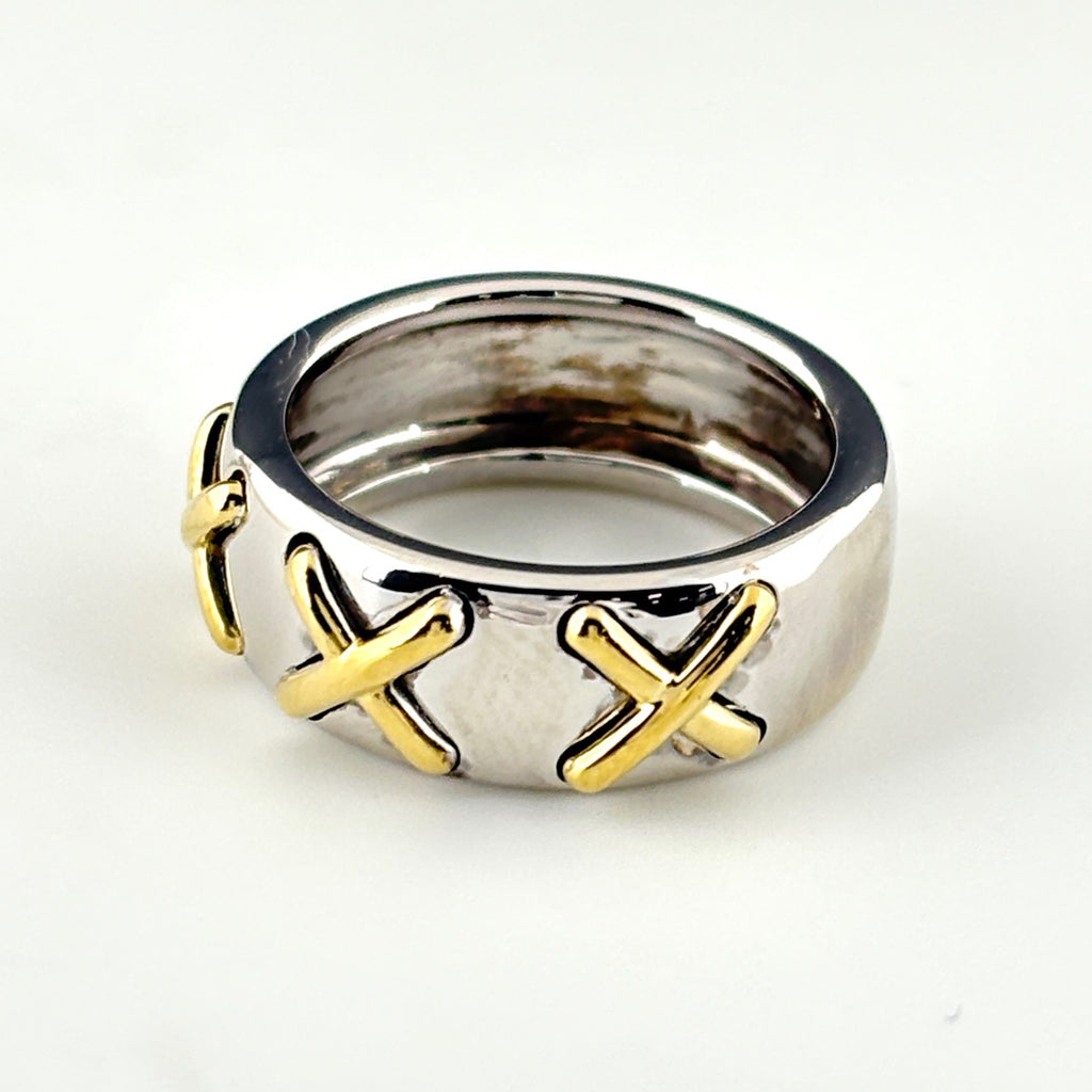 ウノアエレ デザインリング YG イエローゴールド 指輪 リング 11号 750 レディース ブランドジュエリー 【中古】brjwl