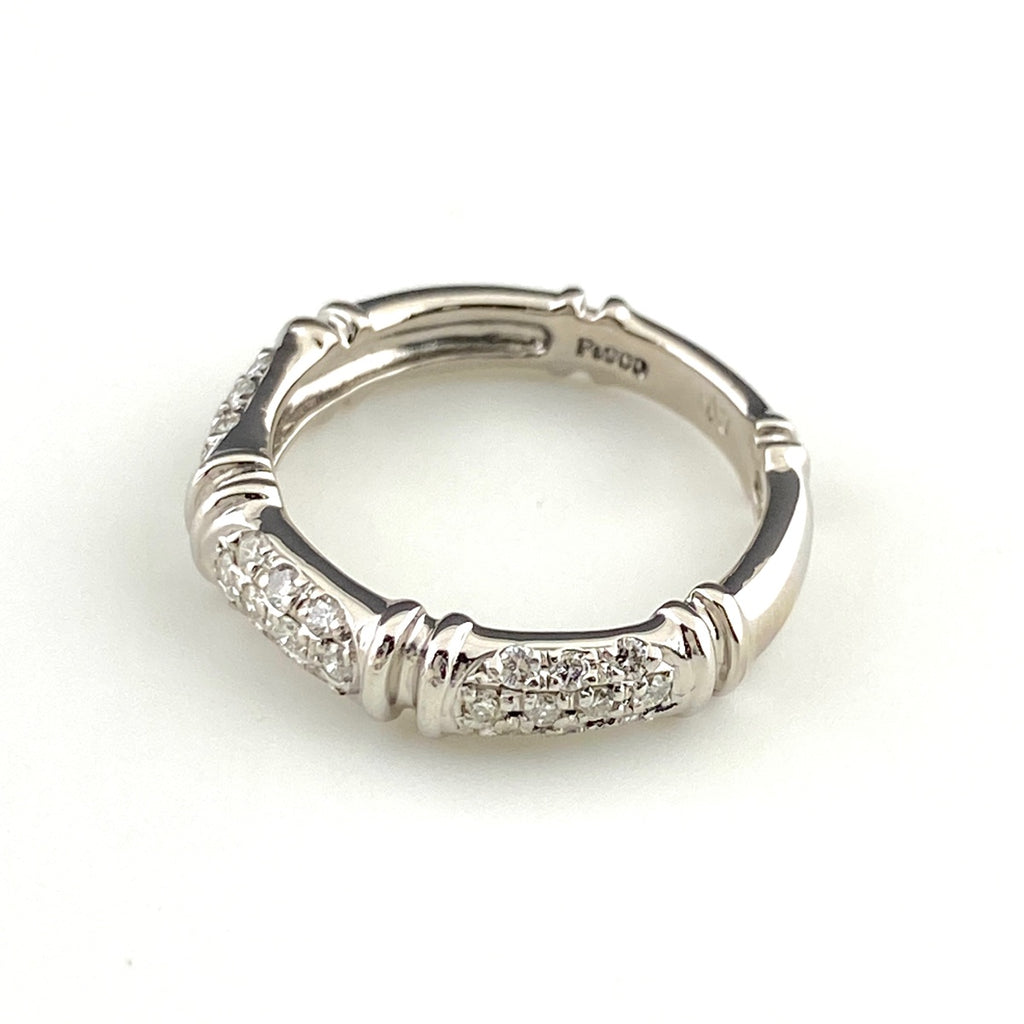 メレダイヤ デザインリング プラチナ 指輪 リング 11号 Pt900 ダイヤモンド レディース 【中古】nbjwl