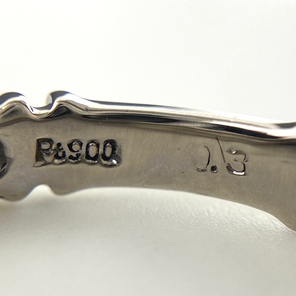 メレダイヤ デザインリング プラチナ 指輪 リング 11号 Pt900 ダイヤモンド レディース 【中古】nbjwl