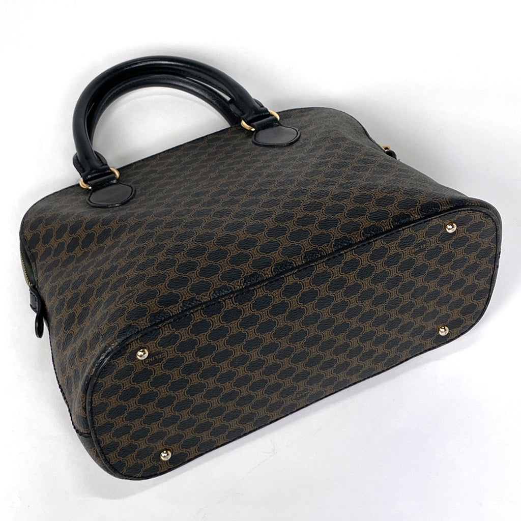 セリーヌ マカダム柄 ハンドバッグ 手提げ ハンドバッグ コーティングキャンバス ブラック レディース 【中古】brbag