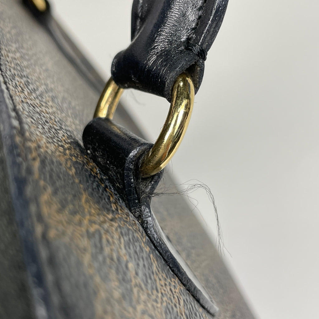 セリーヌ マカダム柄 ハンドバッグ 手提げ ハンドバッグ コーティングキャンバス ブラック レディース 【中古】brbag