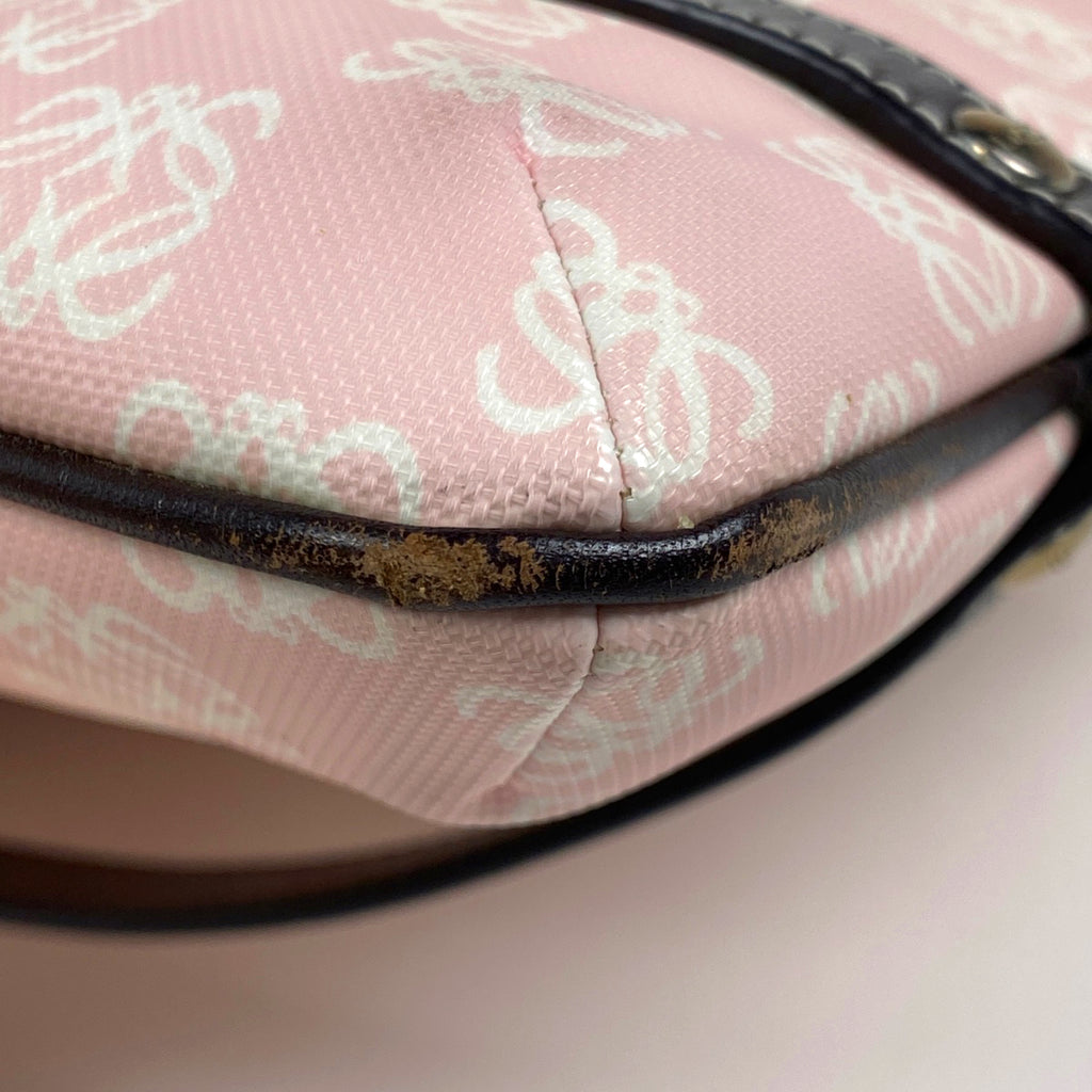 ロエベ アナグラム トートバッグ ハンドバッグ トートバッグ コーティングキャンバス ピンク ブラウン レディース 【中古】brbag