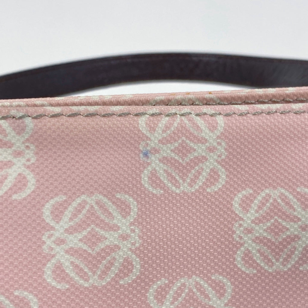 ロエベ アナグラム トートバッグ ハンドバッグ トートバッグ コーティングキャンバス ピンク ブラウン レディース 【中古】brbag