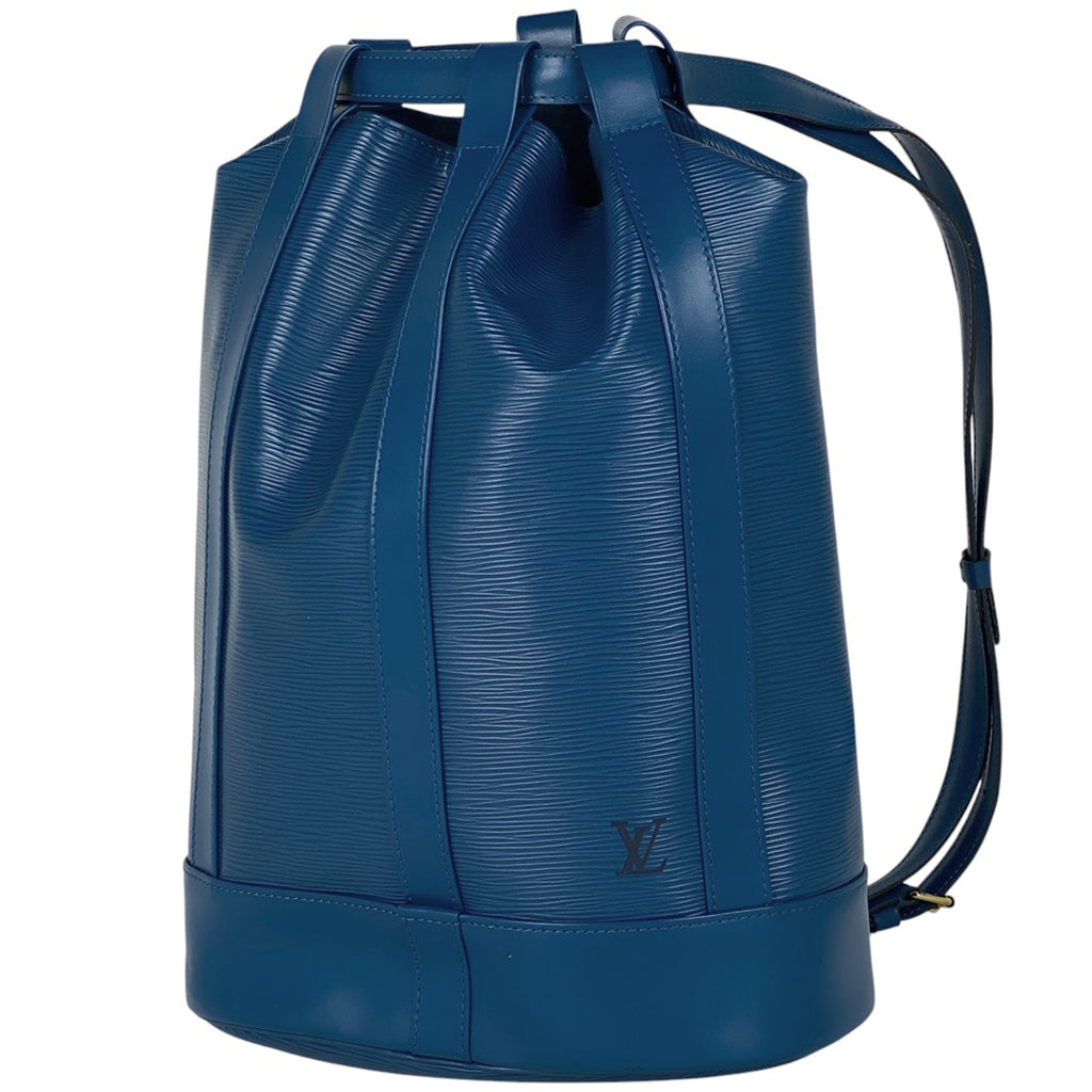 ルイ・ヴィトン ランドネ PM 肩掛け 巾着型 ショルダーバッグ エピ トレドブルー M52355 レディース 【中古】brbag