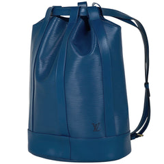 ルイ・ヴィトン ランドネ PM 肩掛け 巾着型 ショルダーバッグ エピ トレドブルー M52355 レディース 【中古】brbag