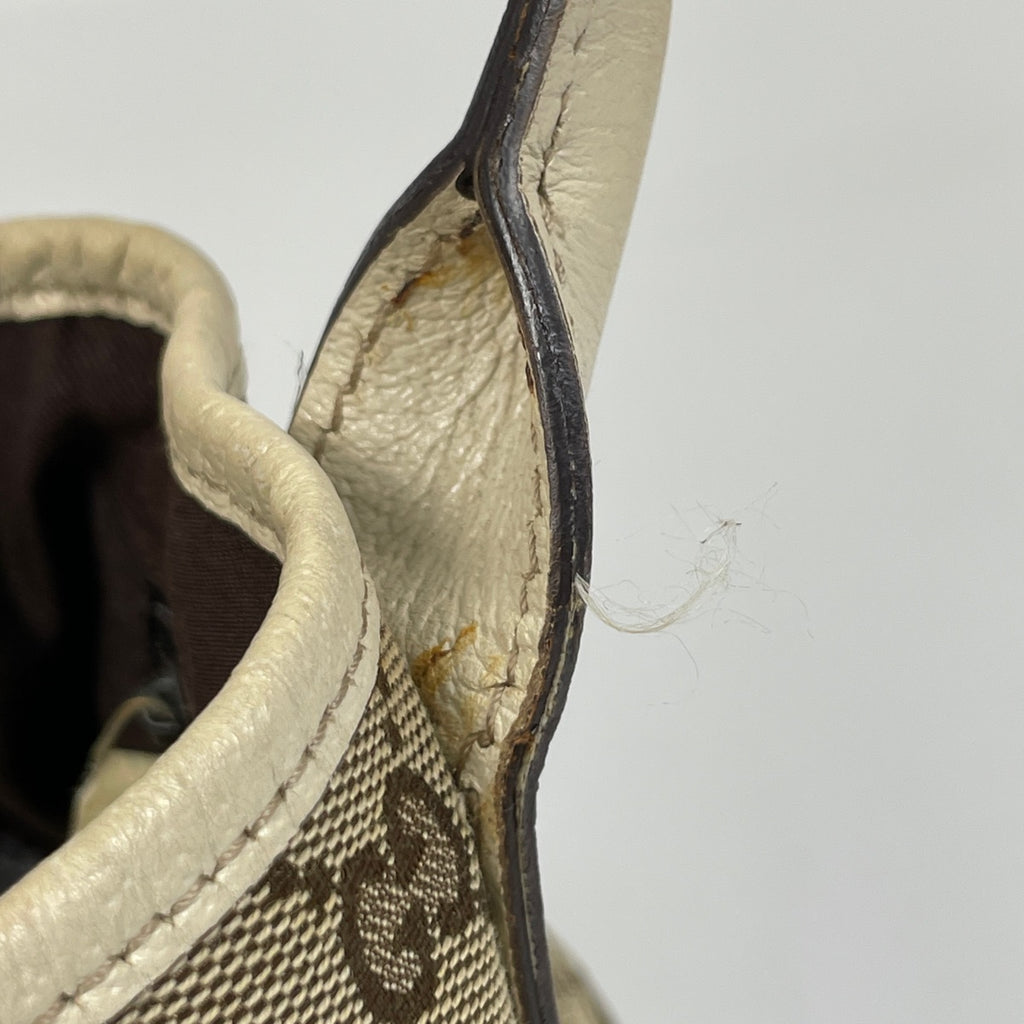 グッチ プリンシー トートバッグ リボン ショルダーバッグ シェリーライン ウェブ トートバッグ GGキャンバス ベージュ 163805 レディース 【中古】brbag