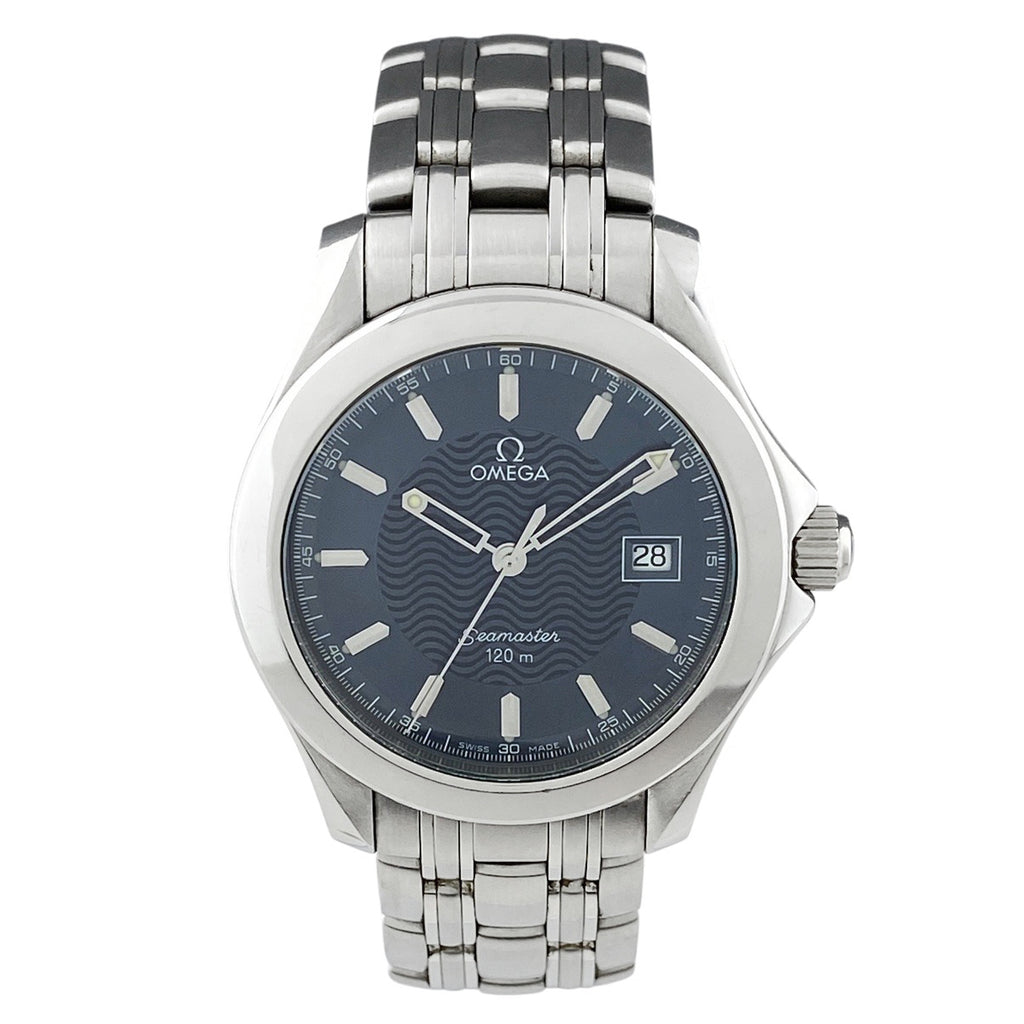 オメガ シーマスター 120 2511.81 腕時計 SS クォーツ ブルー メンズ 【中古】wtcbb