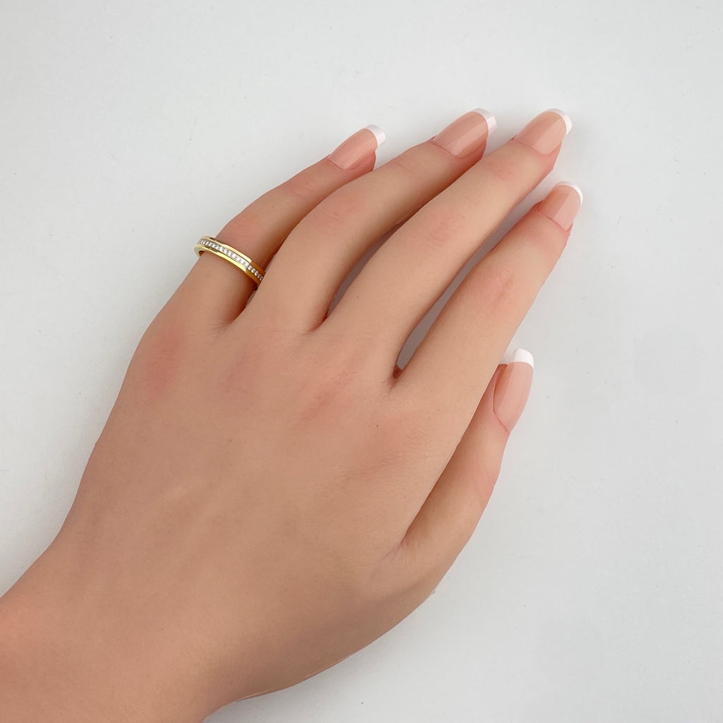 カルティエ スリーリング YG イエローゴールド 指輪 メレダイヤ スリーカラー リング 11号 750 ダイヤモンド レディース 【中古】brjwl