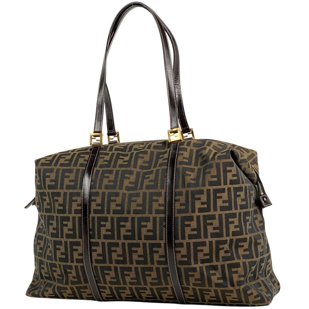 フェンディ ズッカ柄 トートバッグ 旅行バッグ トートバッグ キャンバス ブラウン 26574 レディース 【中古】brbag
