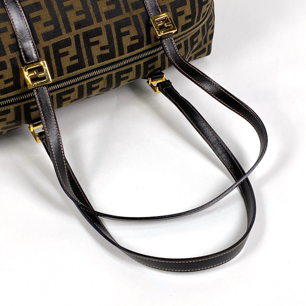 フェンディ ズッカ柄 トートバッグ 旅行バッグ トートバッグ キャンバス ブラウン 26574 レディース 【中古】brbag