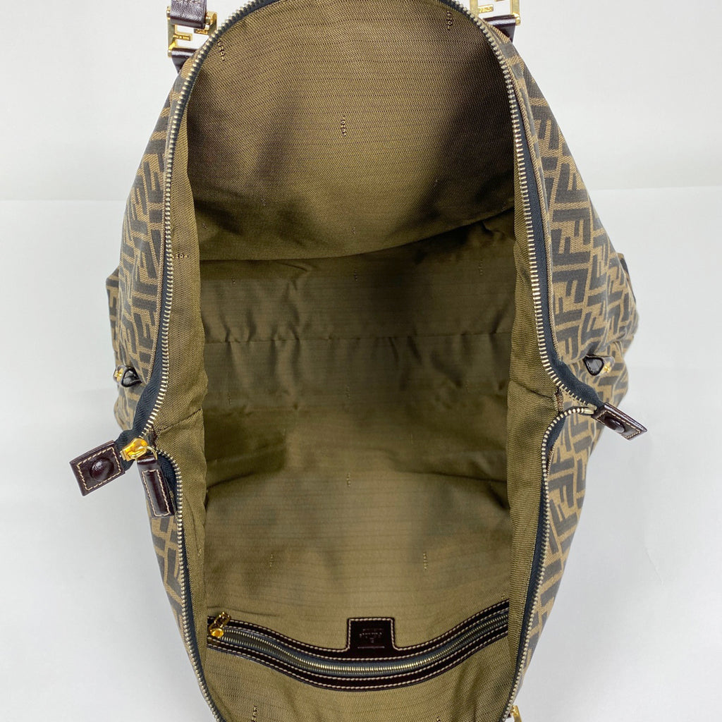 フェンディ ズッカ柄 トートバッグ 旅行バッグ トートバッグ キャンバス ブラウン 26574 レディース 【中古】brbag