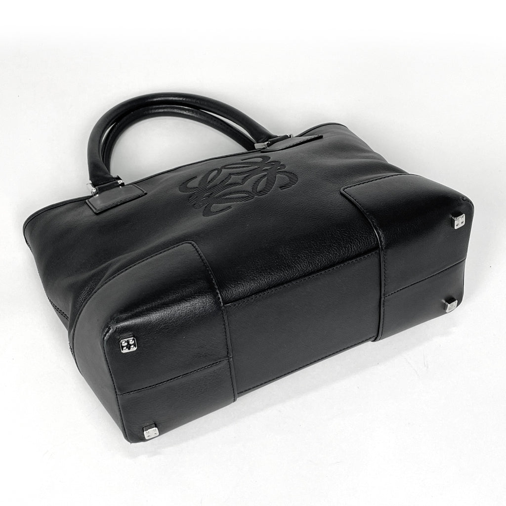 ロエベ アナグラム ハンドバッグ 手提げ ハンドバッグ レザー ブラック レディース 【中古】brbag