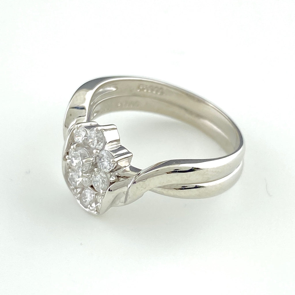 メレダイヤ デザインリング プラチナ 指輪 リング 10.5号 Pt900 ダイヤモンド レディース 【中古】nbjwl