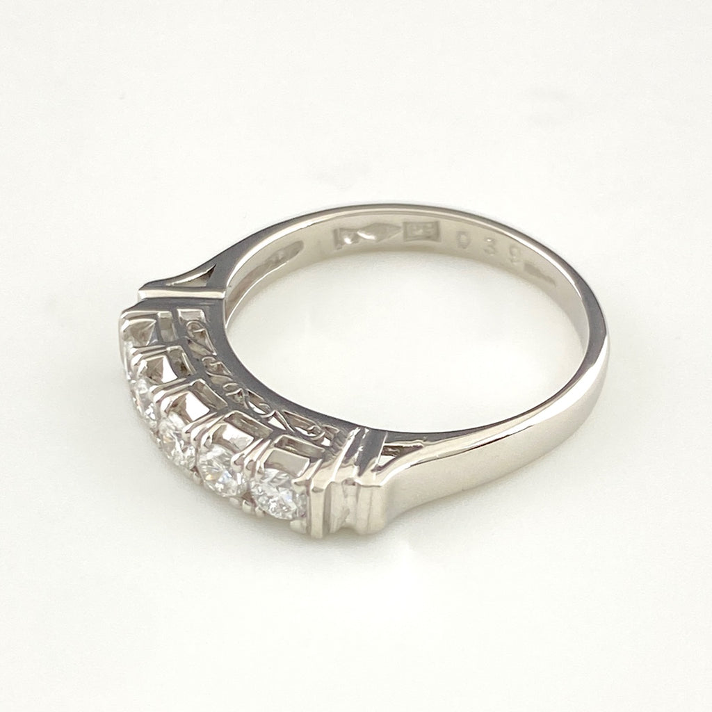 メレダイヤ デザインリング プラチナ 指輪 リング 12.5号 Pt900 ダイヤモンド レディース 【中古】nbjwl