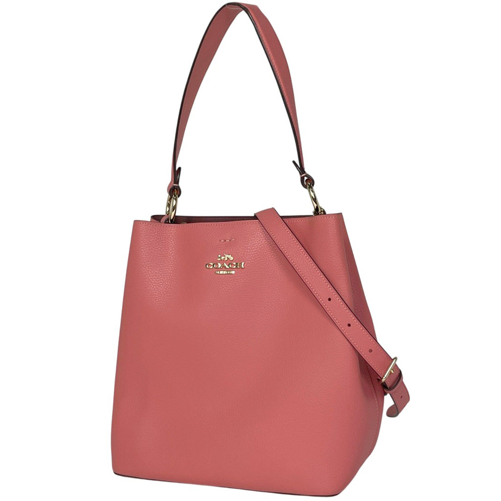 コーチ ロゴ ハンドバッグ ２WAY ショルダーバッグ ハンドバッグ レザー ピンク 91122 レディース 【中古】brbag