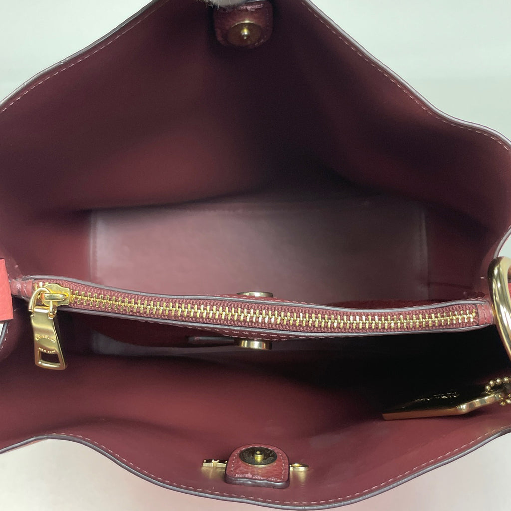 コーチ ロゴ ハンドバッグ ２WAY ショルダーバッグ ハンドバッグ レザー ピンク 91122 レディース 【中古】brbag