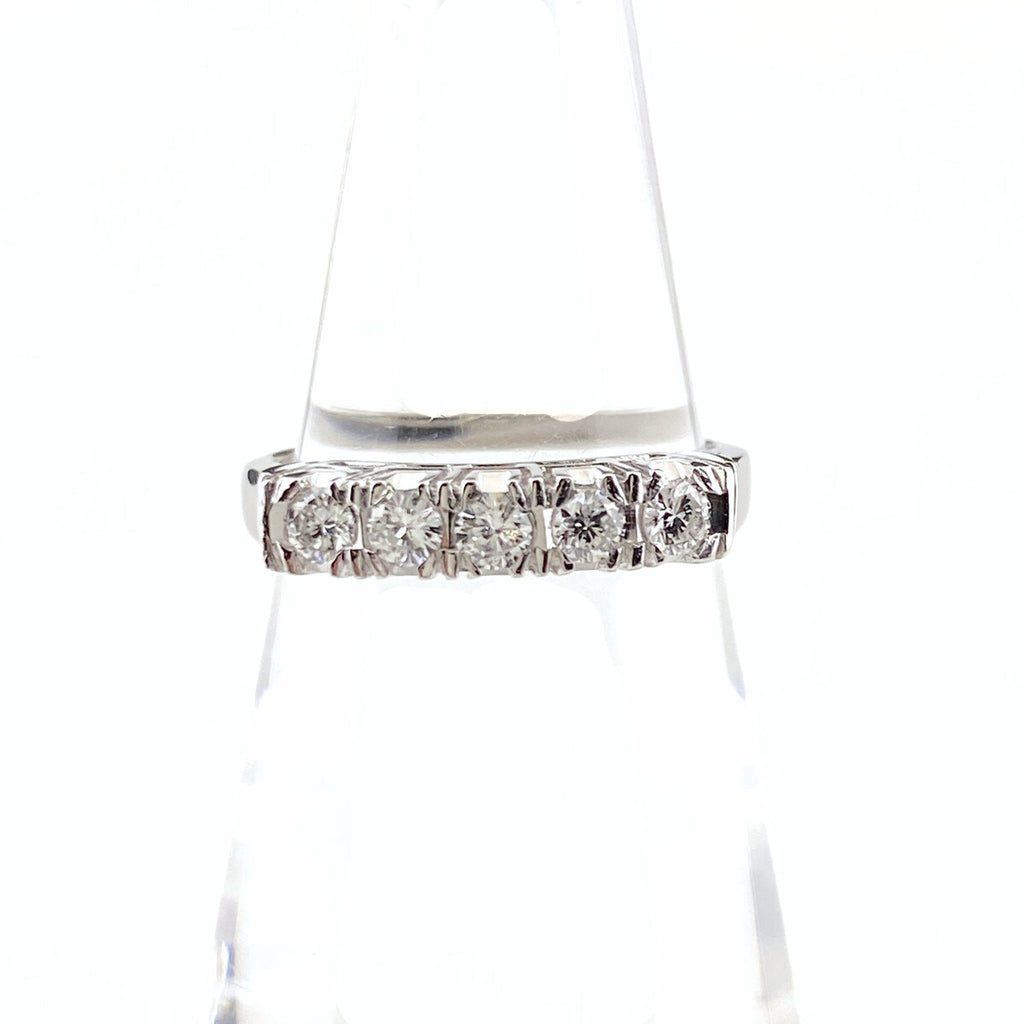 メレダイヤ デザインリング プラチナ 指輪 リング 8.5号 Pt850 ダイヤモンド レディース 【中古】nbjwl