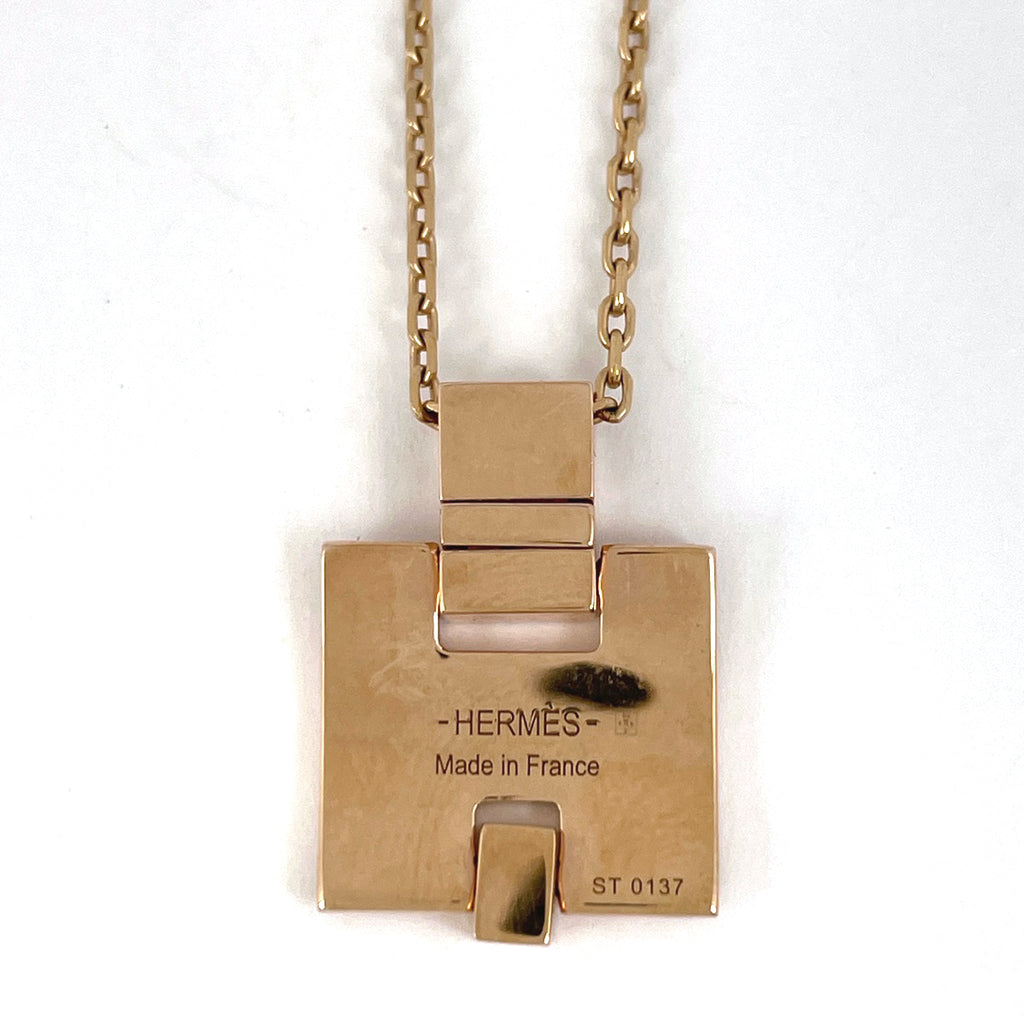 エルメス アイリーン ネックレス Hロゴ ネックレス GP ピンクゴールド レディース 【中古】bracc