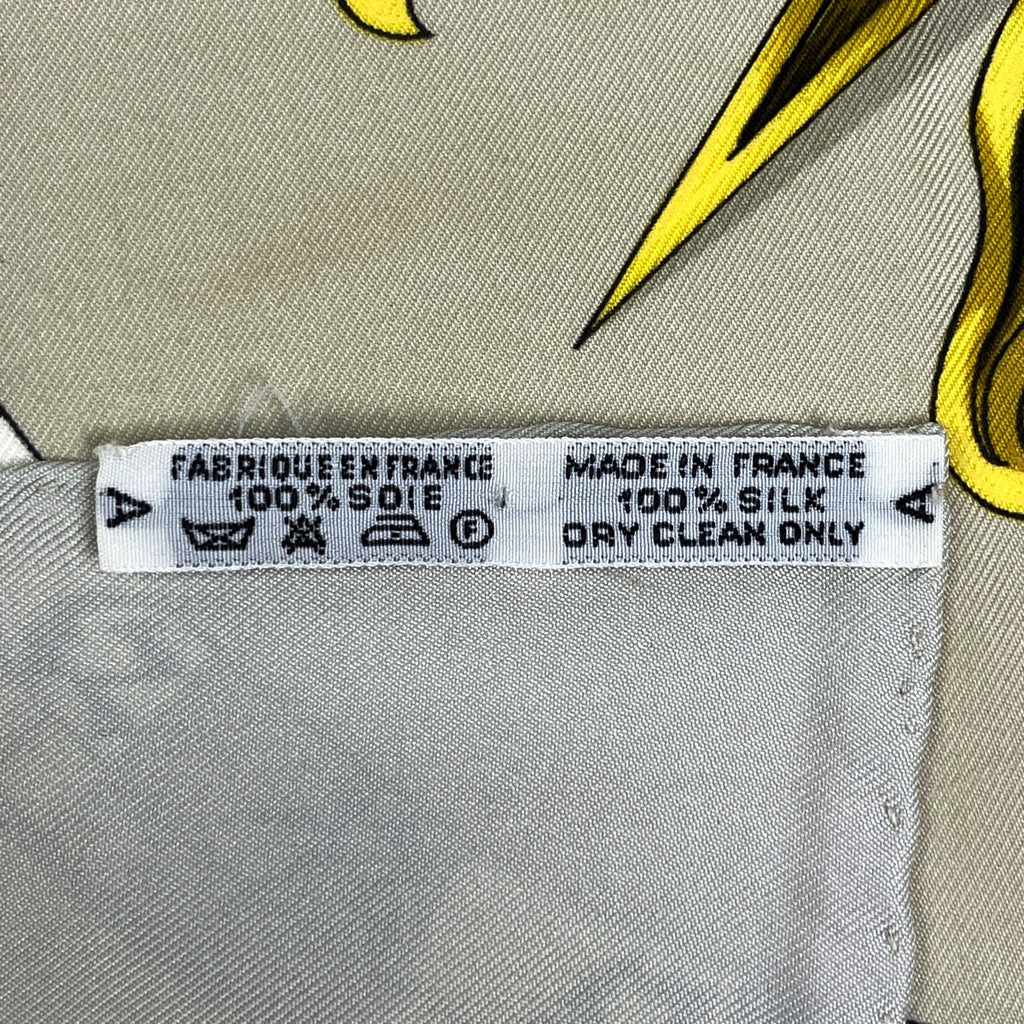 エルメス カレ 90 DIES ET HORE 占星術 太陽 スカーフ シルク ベージュ レディース 【中古】brbag