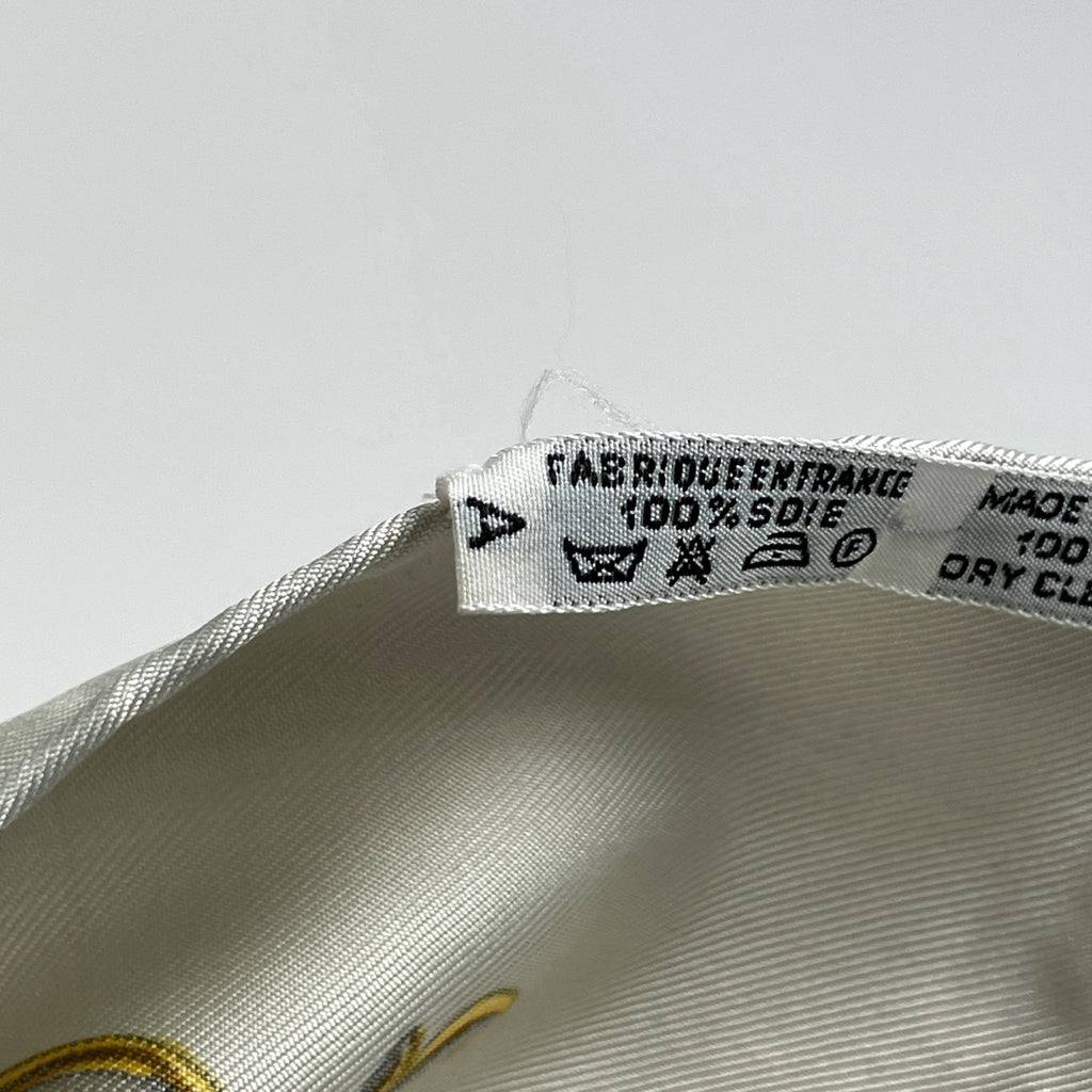 エルメス カレ 90 DIES ET HORE 占星術 太陽 スカーフ シルク ベージュ レディース 【中古】brbag