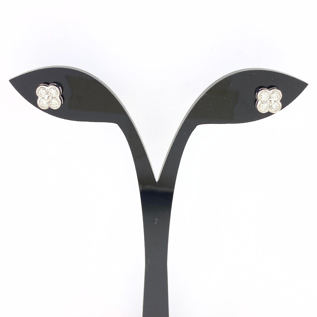 ティファニー ベゼルセット ピアス プラチナ メレダイヤ ピアス Pt950 ダイヤモンド レディース 【中古】brjwl