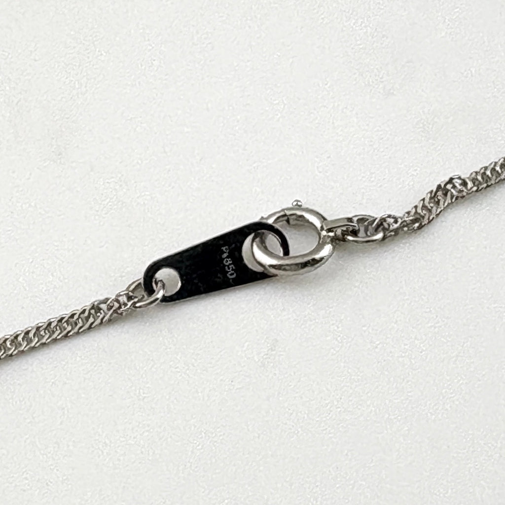 オパール デザインネックレス プラチナ ペンダント メレダイヤ ネックレス Pt900 Pt850 ダイヤモンド レディース 【中古】nbjwl