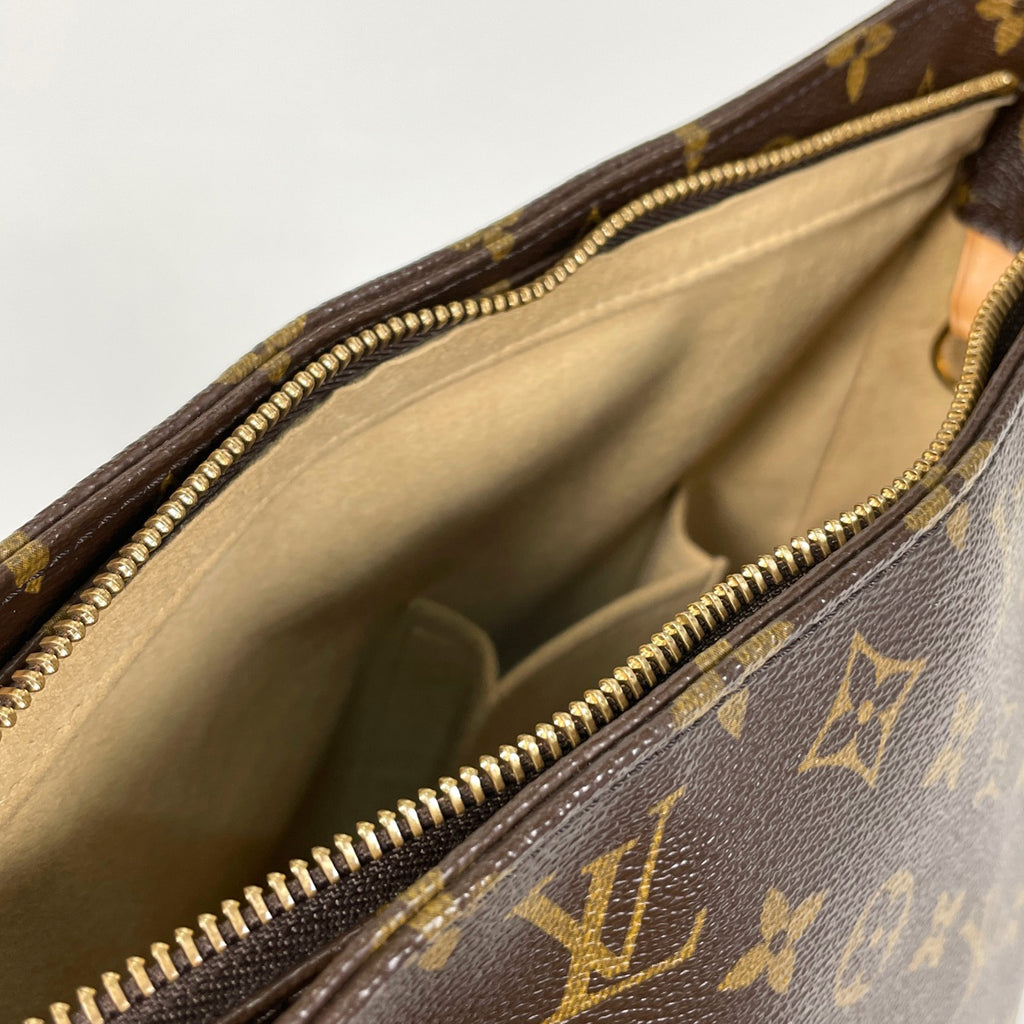ルイ・ヴィトン ルーピング GM 肩掛け ワンショルダー ショルダーバッグ モノグラム ブラウン M51145 レディース 【中古】brbag