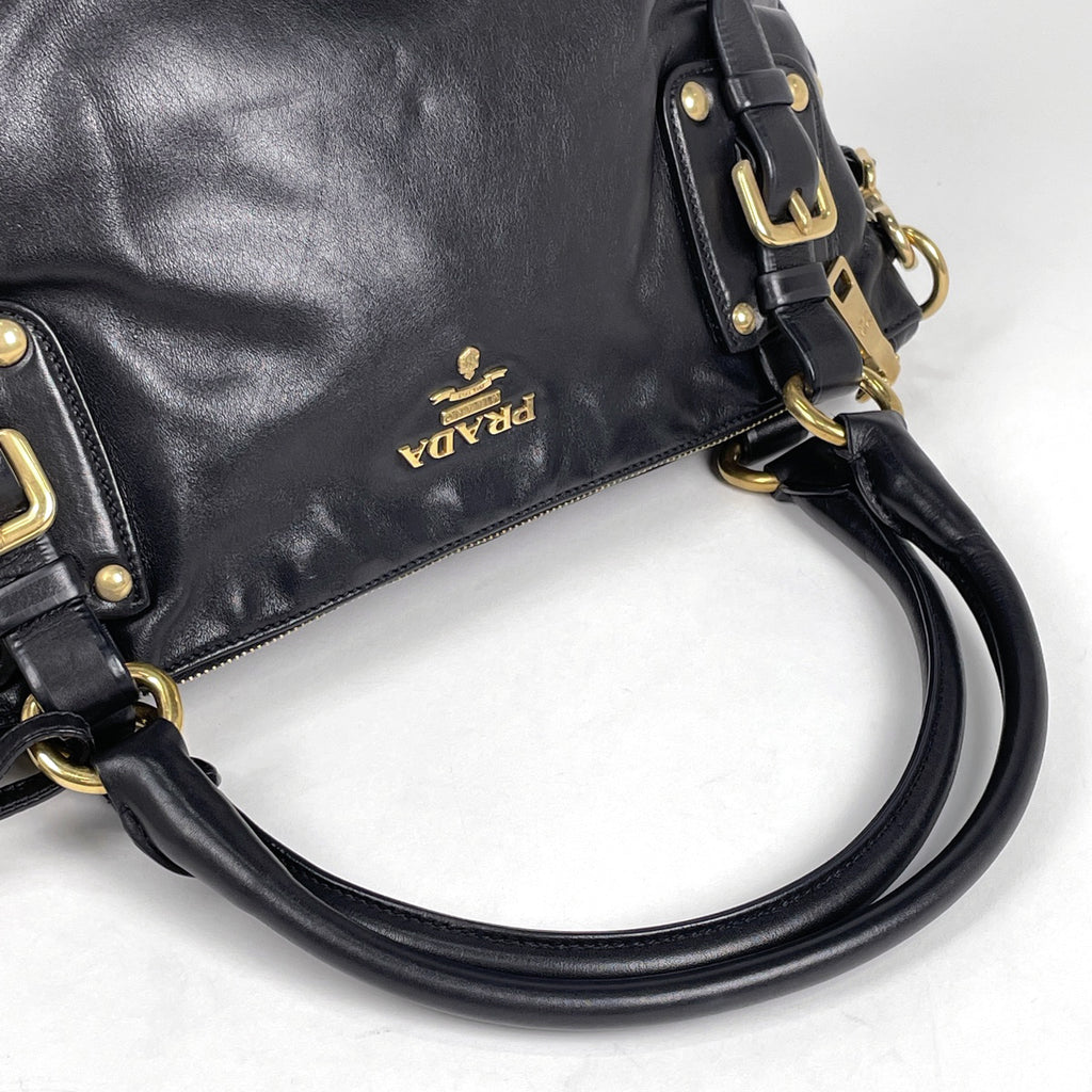 プラダ ロゴ ハンドバッグ 2WAY ショルダーバッグ ハンドバッグ レザー ネロ(ブラック) BR4281 レディース 【中古】brbag