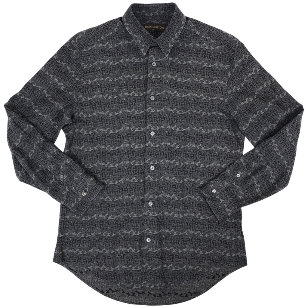 ルイ・ヴィトン 長袖シャツ クリストファーネメス トップス 長袖シャツ コットン ダークグレー メンズ 【中古】brapp