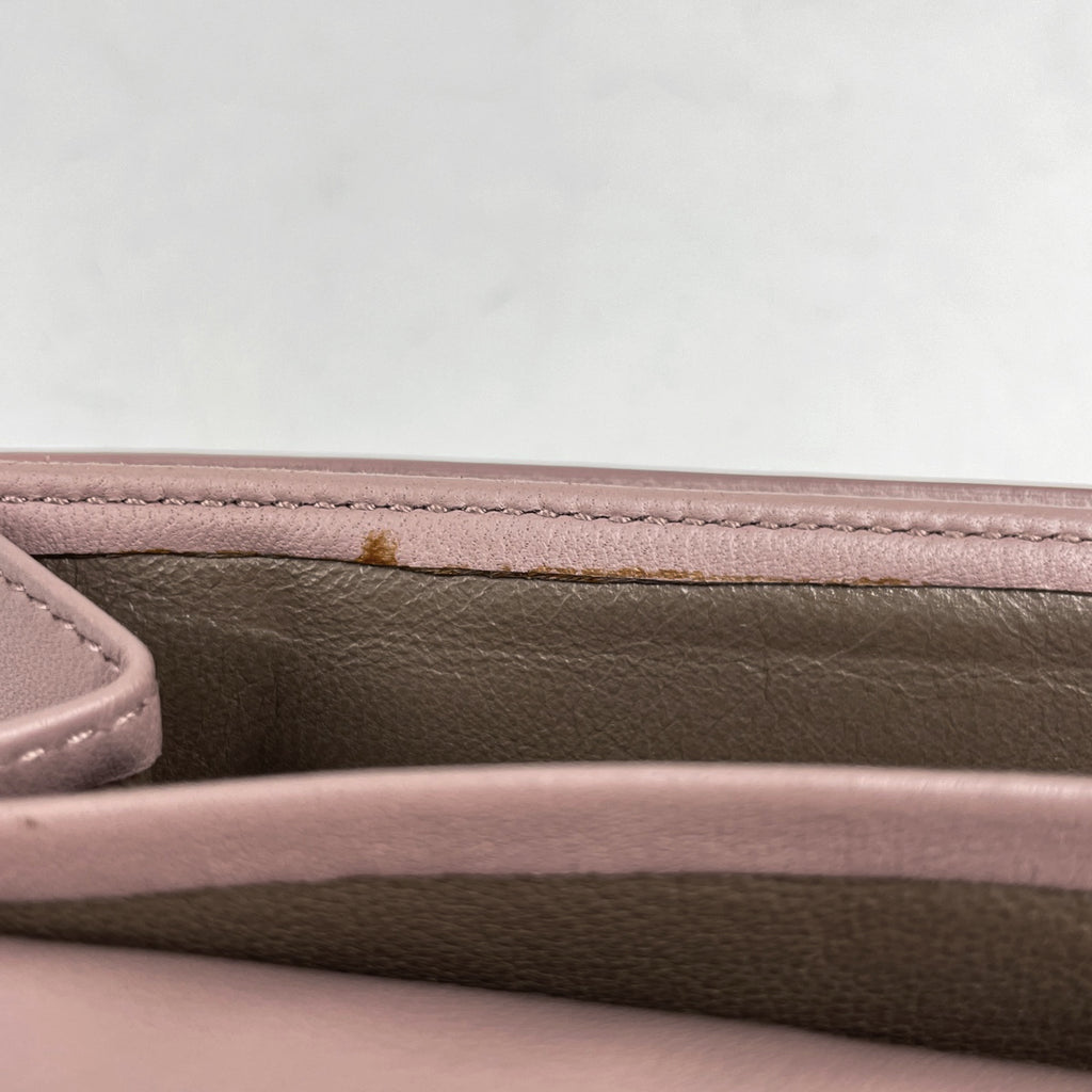 ボッテガヴェネタ イントレチャート 長財布 ナッパ 札入れ カード入れ 長財布 レザー ピンク レディース 【中古】brbag