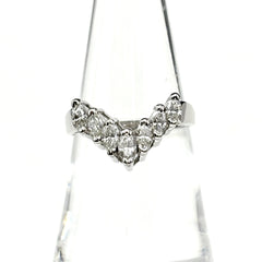 メレダイヤ デザインリング プラチナ 指輪 リング 12.5号 Pt850 ダイヤモンド レディース 【中古】nbjwl