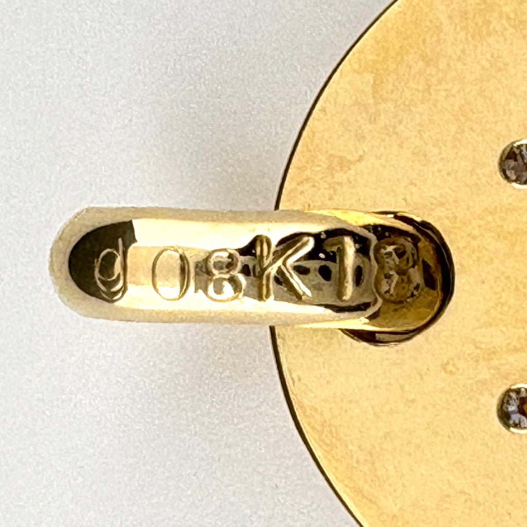 メレダイヤ デザインペンダントトップ YG イエローゴールド ペンダントトップ K18 ダイヤモンド レディース 【中古】nbjwl