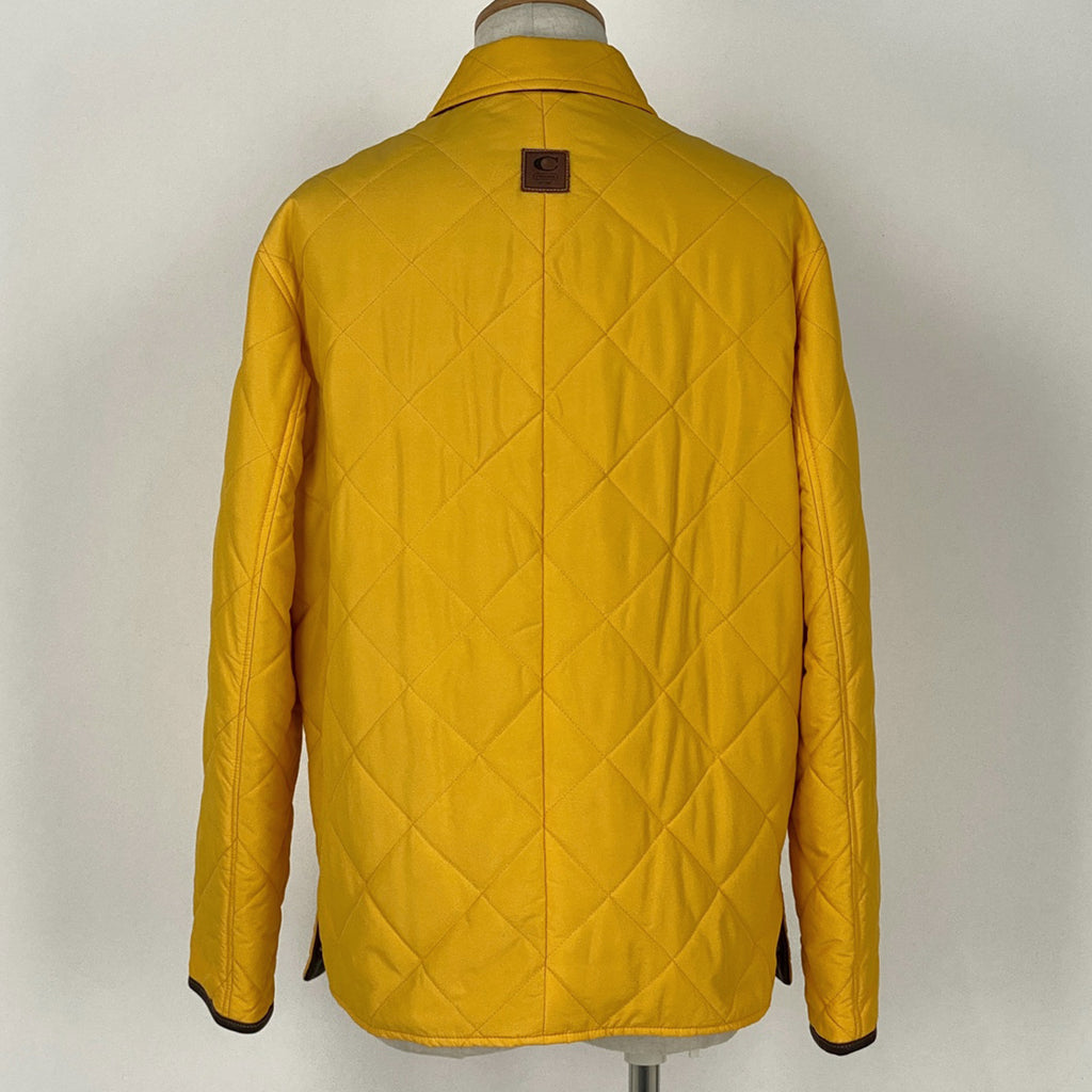コーチ ロゴボタン ジャケット キルティング ブルゾン アウター その他ジャケット ナイロン ポリエステル イエロー メンズ 【中古】brapp
