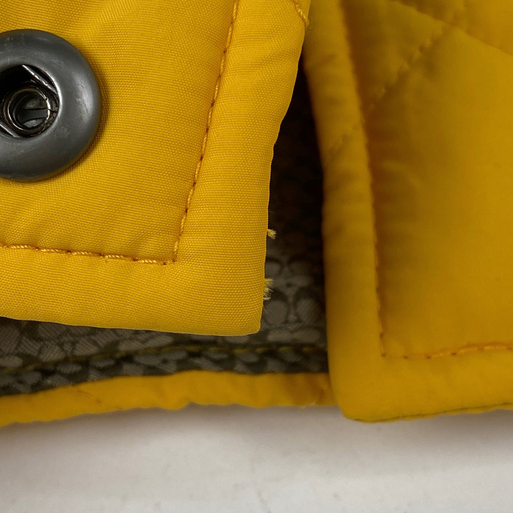 コーチ ロゴボタン ジャケット キルティング ブルゾン アウター その他ジャケット ナイロン ポリエステル イエロー メンズ 【中古】brapp