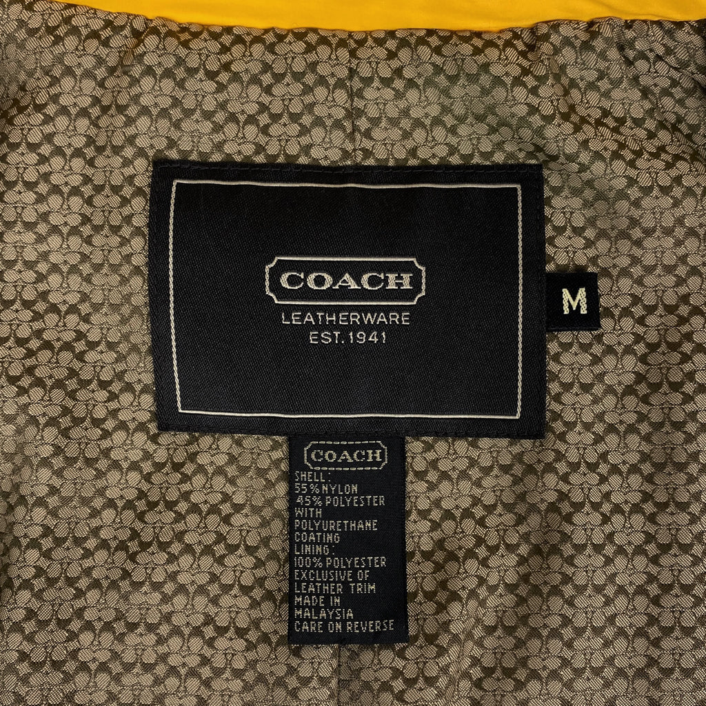 コーチ ロゴボタン ジャケット キルティング ブルゾン アウター その他ジャケット ナイロン ポリエステル イエロー メンズ 【中古】brapp