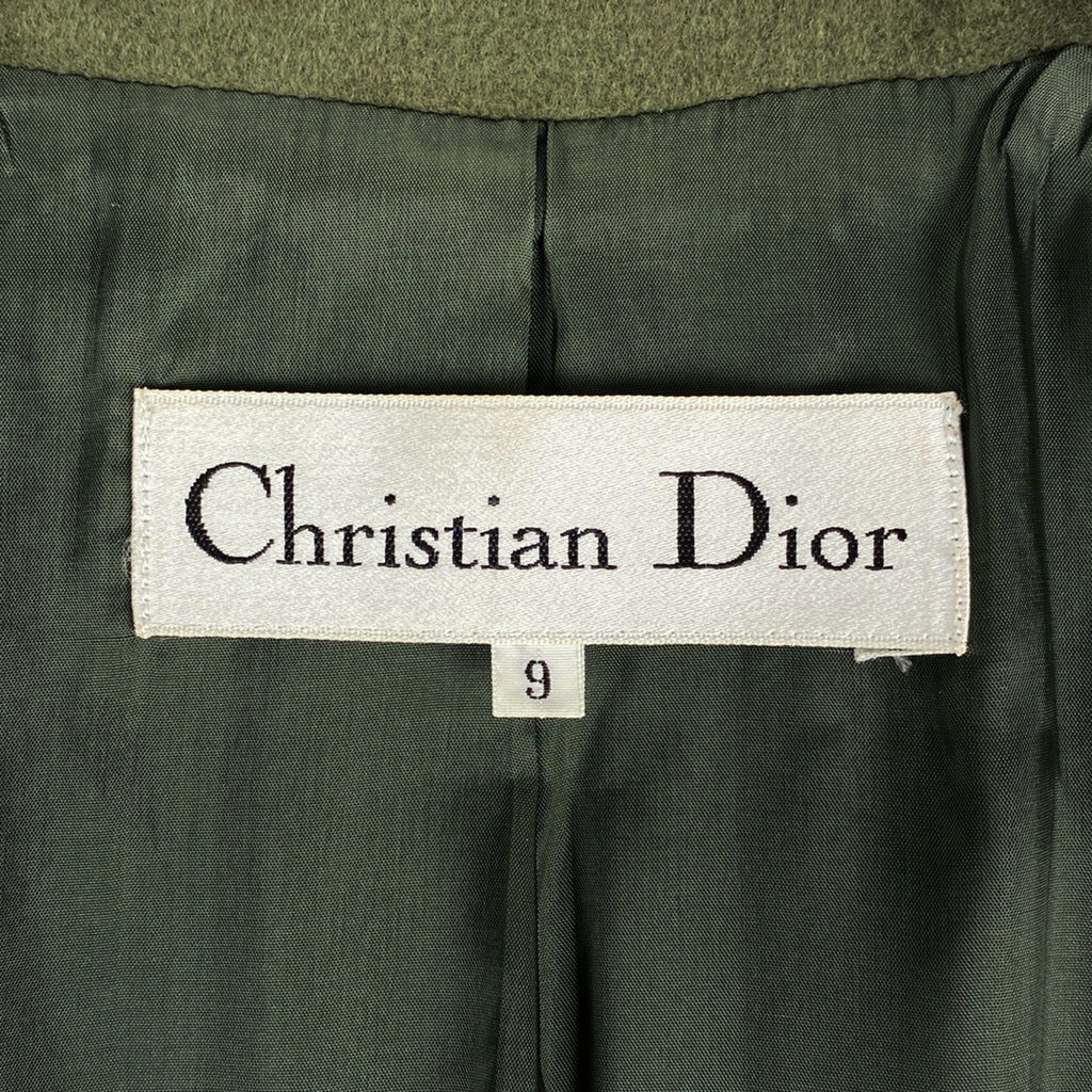クリスチャンディオール ロゴボタン ウール コート カーキ ダブル コート その他コート グリーン レディース 【中古】brapp