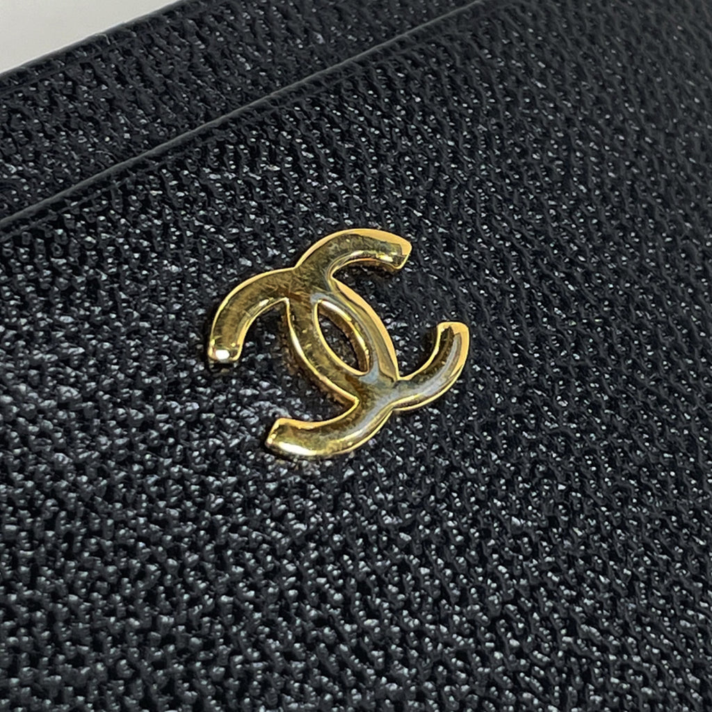 シャネル ココマーク カードケース パスケース カードケース レザー ブラック レディース 【中古】brbag