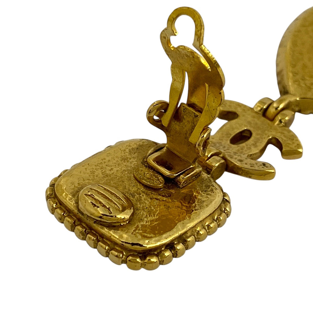 シャネル ロゴ カラーストーン イヤリング スイング グリポア イヤリング GP ゴールド レディース 【中古】bracc