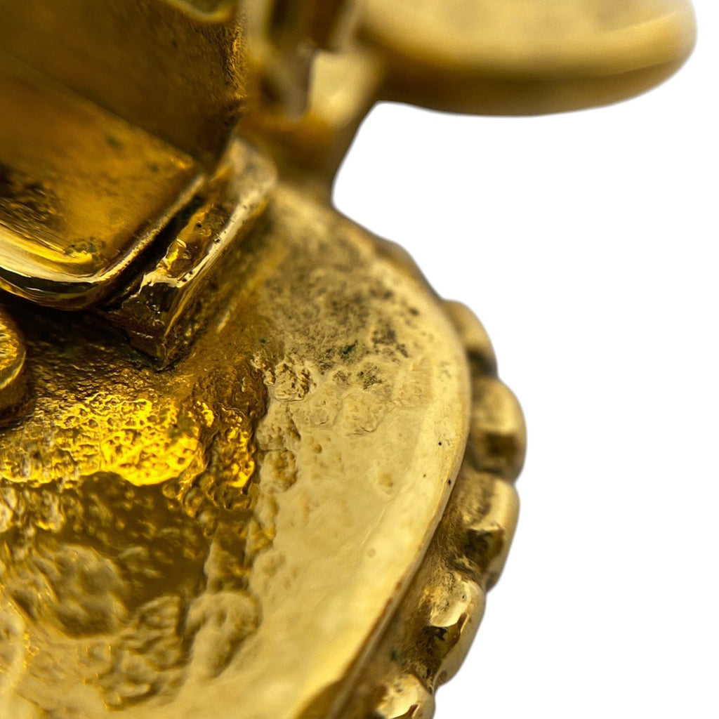 シャネル ロゴ カラーストーン イヤリング スイング グリポア イヤリング GP ゴールド レディース 【中古】bracc