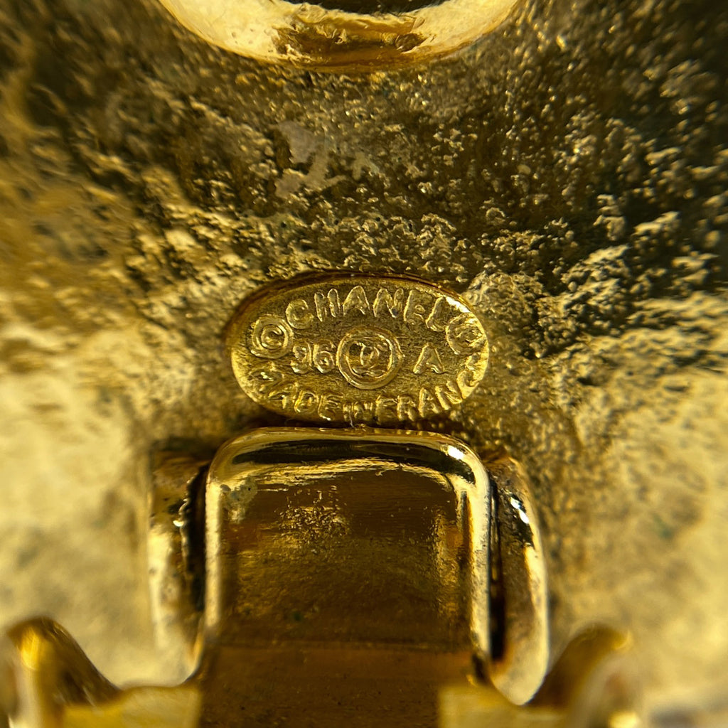 シャネル ロゴ カラーストーン イヤリング スイング グリポア イヤリング GP ゴールド レディース 【中古】bracc