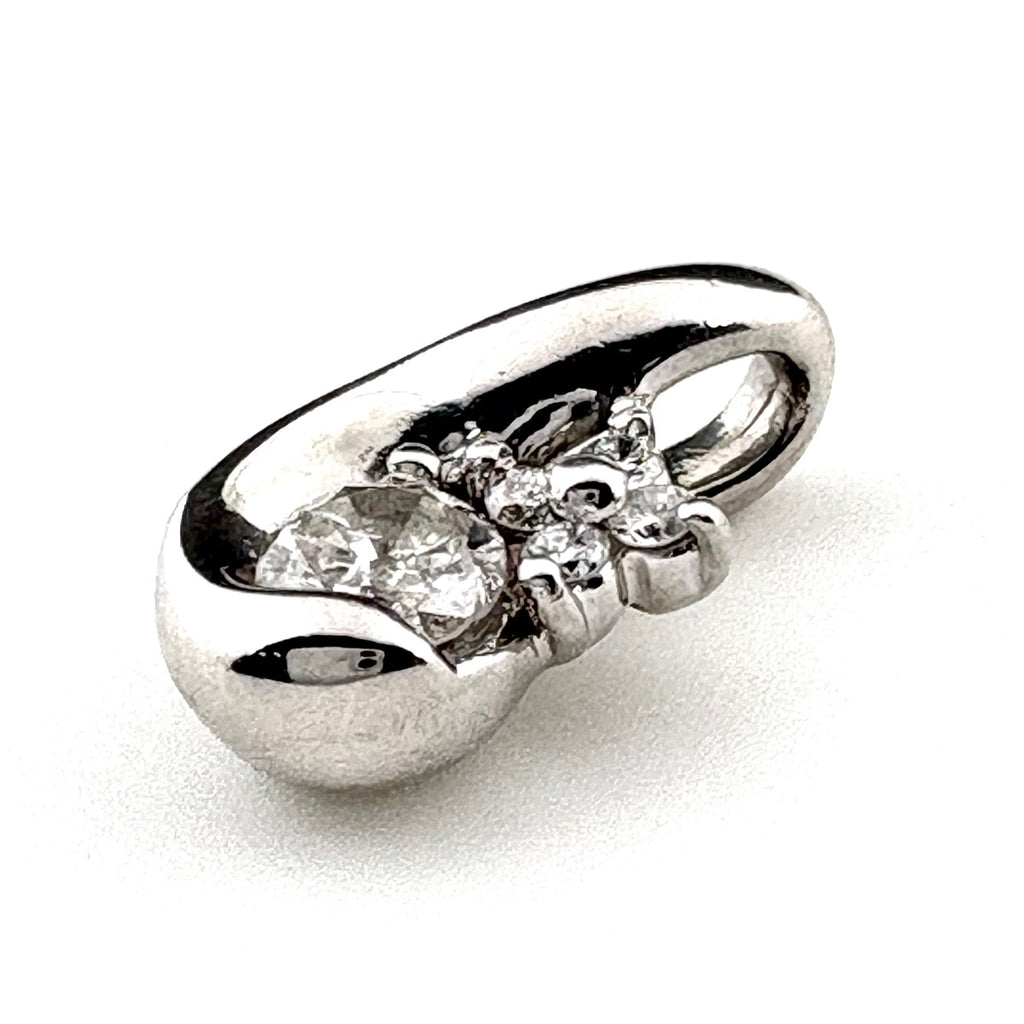 フラワーモチーフ ペンダントトップ プラチナ メレダイヤ 花 ペンダントトップ Pt900 ダイヤモンド レディース 【中古】nbjwl