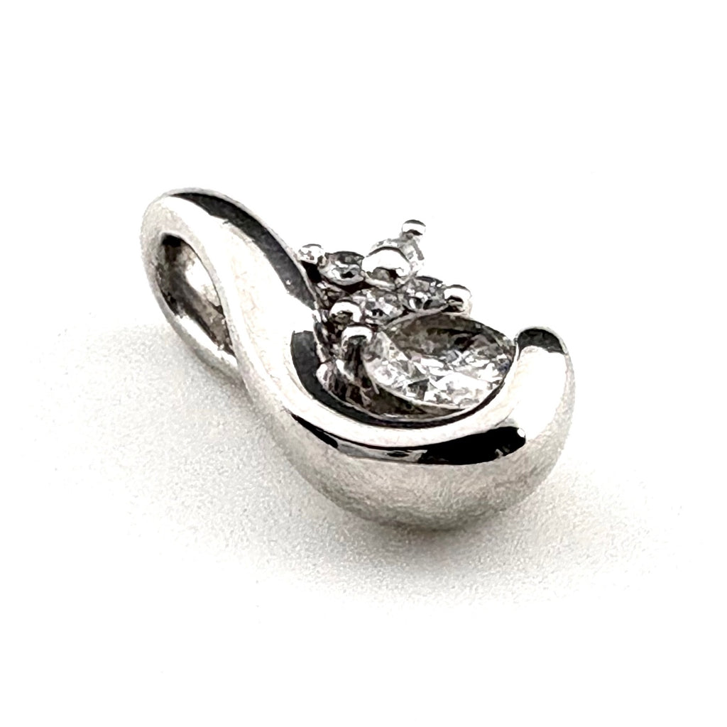 フラワーモチーフ ペンダントトップ プラチナ メレダイヤ 花 ペンダントトップ Pt900 ダイヤモンド レディース 【中古】nbjwl