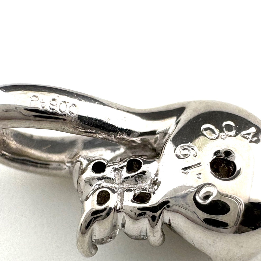 フラワーモチーフ ペンダントトップ プラチナ メレダイヤ 花 ペンダントトップ Pt900 ダイヤモンド レディース 【中古】nbjwl
