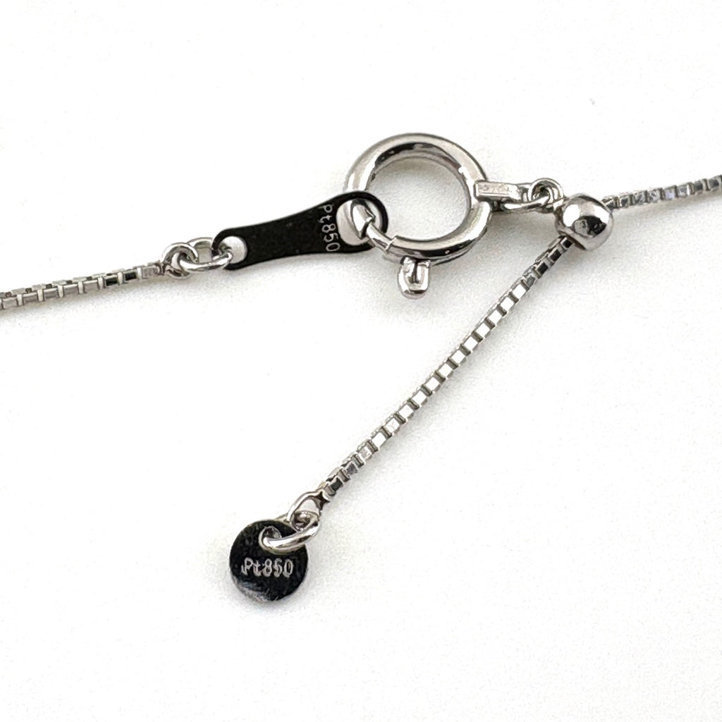 アジャスター 約45cm ルビー ネックレス プラチナ ペンダント メレダイヤ ダイヤモンド Pt900 Pt850 ルビー レディース 【中古】nbjwl