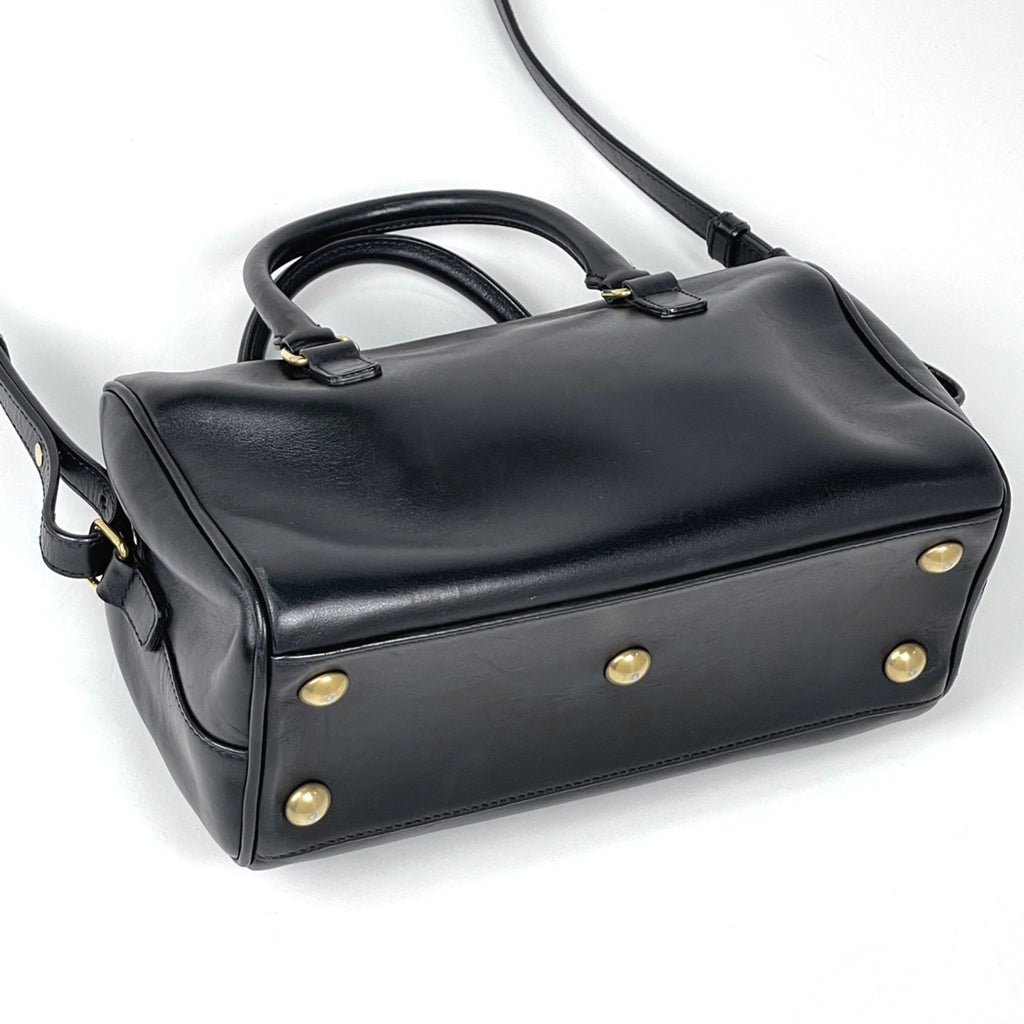 サンローラン ベイビーダッフル ハンドバッグ 2WAY ショルダーバッグ ハンドバッグ レザー ブラック 330958 レディース 【中古】brbag